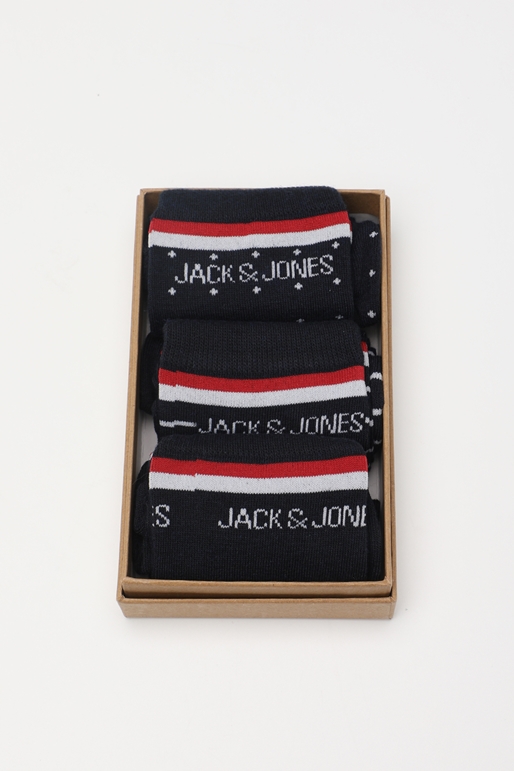 JACK & JONES-Ανδρικές κάλτσες σετ των 3 JACK & JONES 12198331 JACARBO ORGANIC GIFTBOX 